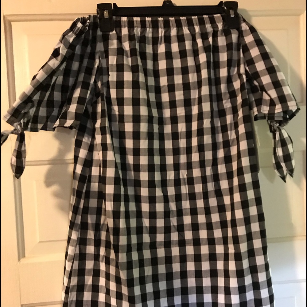 Gingham mini dress